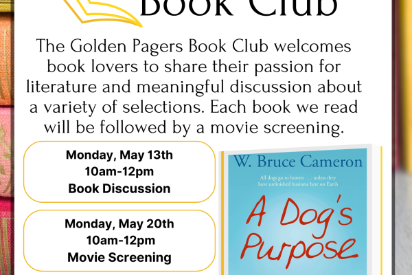 The Golden Pagers Book Club welcomes book lovers to share their passion for literature