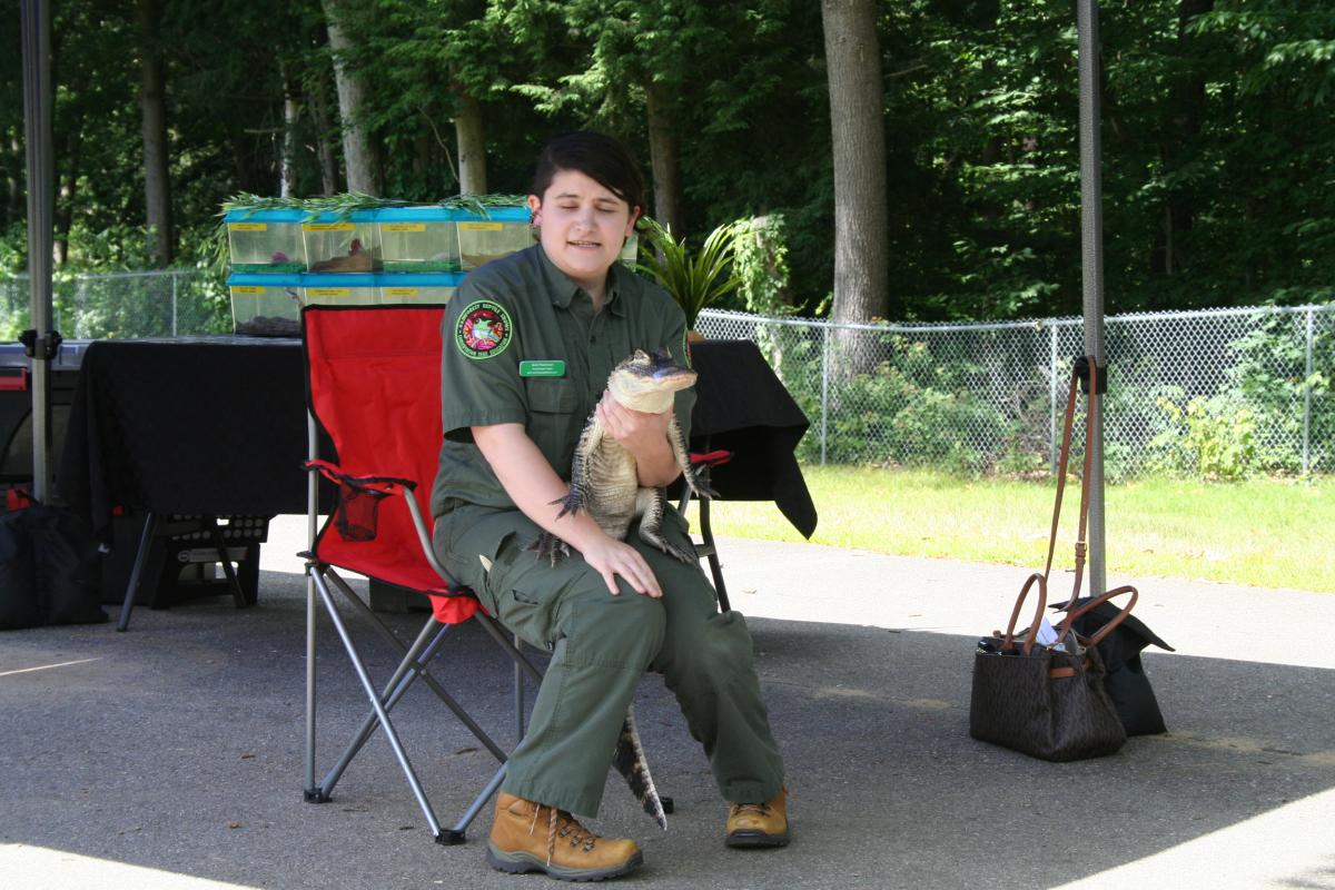The Instructor Teaching about how baby alligators eat