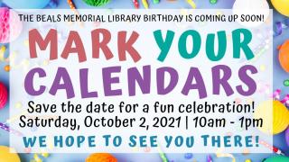 Mark your calendars - Beals Library Birthday Bash