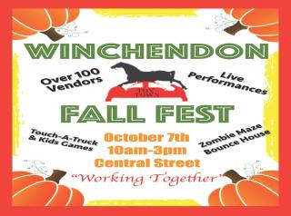 Winchendon Fall Festival; 10am-3pm Central Street 100+ vendors, games, touch-a-truck and more