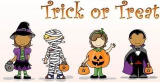 Trick or treat in costumes