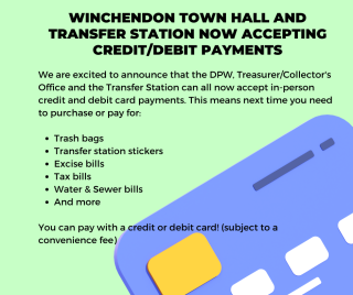 A flyer with the following text, with a cartoon credit card in the background